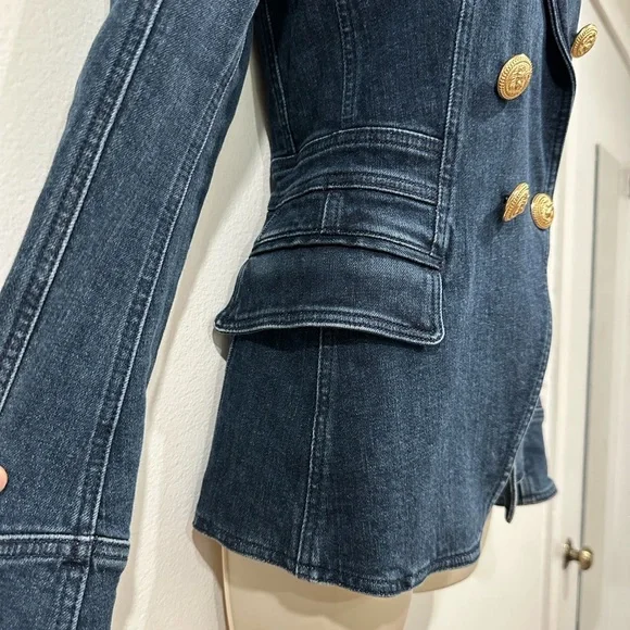 Like New! Authentic Balmain Denim Blazer - Picture 9 of 15